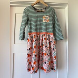 Matilda Jane Mint Striped Top with Pink Orange Floral Skirt